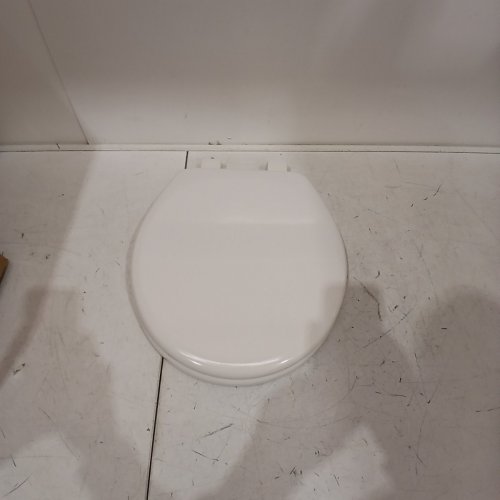 MAYFAIR BY BEMIS SLOW CLOSE TOILET SEATROUND DURABLE ENAMELED WOOD - WHITE (MODEL: 843SLOW 000) image 2