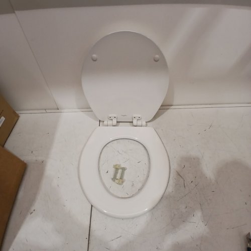MAYFAIR BY BEMIS SLOW CLOSE TOILET SEATROUND DURABLE ENAMELED WOOD - WHITE (MODEL: 843SLOW 000) image 3
