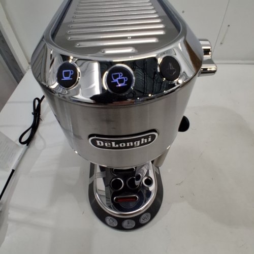 DELONGHI DEDICA ESPRESSO & CAPPUCCINO MAKER WITH BUILT-IN MILK FROTHER - 15-BAR - STAINLESS STEEL (MODEL: EC680M) image 2