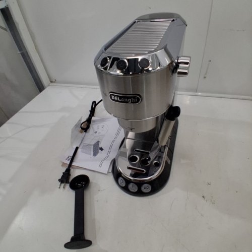 DELONGHI DEDICA ESPRESSO & CAPPUCCINO MAKER WITH BUILT-IN MILK FROTHER - 15-BAR - STAINLESS STEEL (MODEL: EC680M) image 3