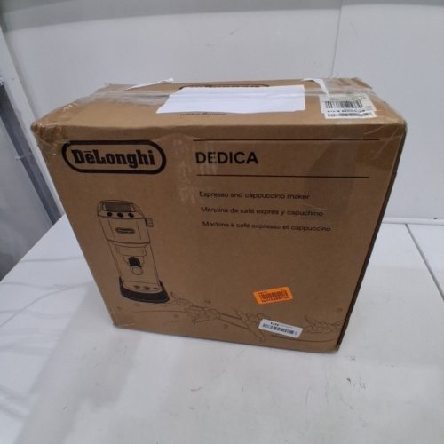 DELONGHI DEDICA ESPRESSO & CAPPUCCINO MAKER WITH BUILT-IN MILK FROTHER - 15-BAR - STAINLESS STEEL (MODEL: EC680M) image 5