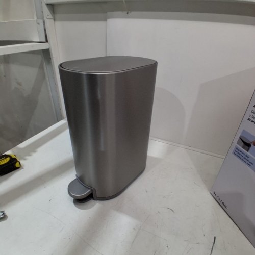 KOHLER STEP TRASH CAN WITH POP-OPEN LID - 2.1 GAL - SILVER (MODEL: 1938012) image 2