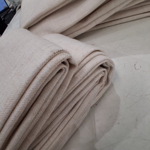 (2 PANEL) NATURAL LINEN BLACKOUT CURTAINS - THERMAL HEAVY DRAPES, 60" X 102" - BEIGE LINEN image 4