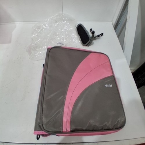 VIVIN ZIPPER BINDER - 2 INCH O-RING, 450 SHEET CAPACITY, 5-TAB EXPANDING POCKETS AND MULTIPLE ZIP POCKETS - PINK AND GREY (MODEL: M-WA-A5130PK) image 2