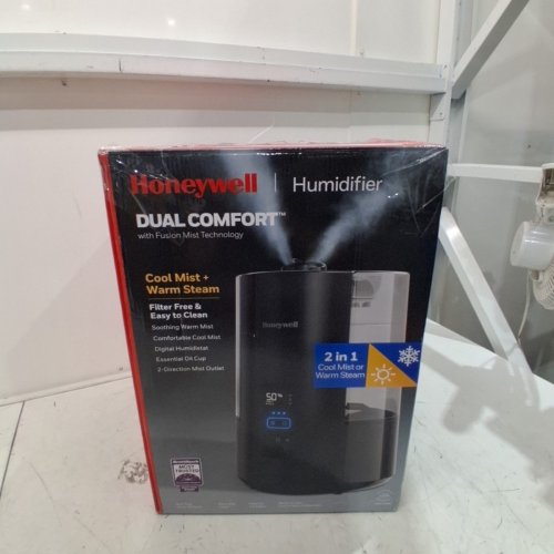 HONEYWELL DUAL COMFORT COOL & WARM MIST HUMIDIFIER WITH HUMIDISTAT, DIGITAL CONTROL PANEL, ESSENTIAL OIL CUP & AUTO SHUT-OFF - 1.5GAL - BLACK (MODEL: HWC778BC) image 7