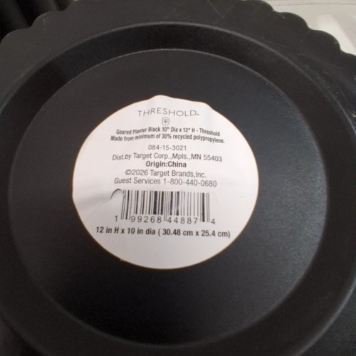 3PK THRESHOLD GEARED PLANTER - 10" X 12" - BLACK (ITEM: 084-15-3021) image 4