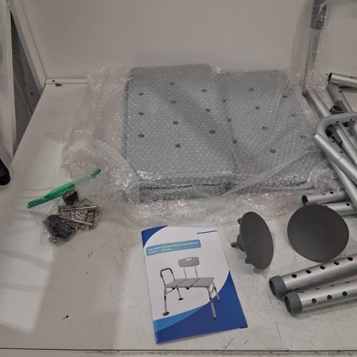 CAREBODA TUB TRANSFER BENCH AND SHOWER CHAIR - 400LBS MAX - GREY (MODEL: DR3142) image 4