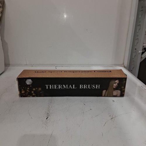 WOMANS THERMAL HAIR BRUSH - 100-240 V - BLACK / ROSE GOLD (MODEL: HC-750) image 4