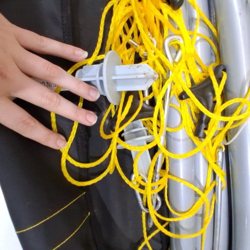 A11N 2-IN-1 ADJUSTABLE OUTDOOR VOLLEYBALL AND BADMINTON COMBO SET WITH ADUJSTABLE HEIGHT - 22FT X 6/7/8FT - YELLOW/BLACK/SILVER (MODEL: ANS-TN-3005) image 6