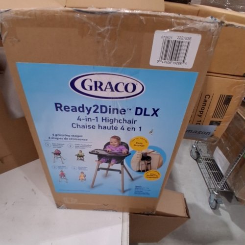 GRACO 4-IN-1 READY2DINE DLX HIGHCHAIR - 32" X 36" X 56" - GREY/BLACK (MODEL: 2227836) image 4