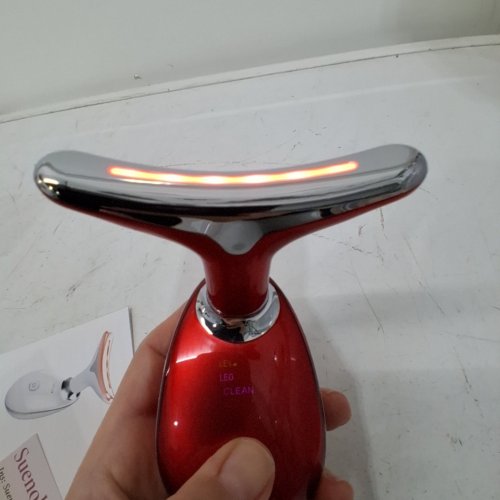 7 COLOR LED FACIAL MASSAGER WAND - RED LIGHT THERAPY - RED image 2