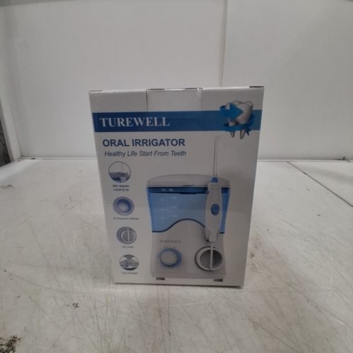 TUREWELL WATER FLOSSER/ORAL IRRIGATOR WITH 10 ADJUSTABLE PRESSURE SETTINGS & 8 TIPS - WHITE (MODEL: FC165) image 2