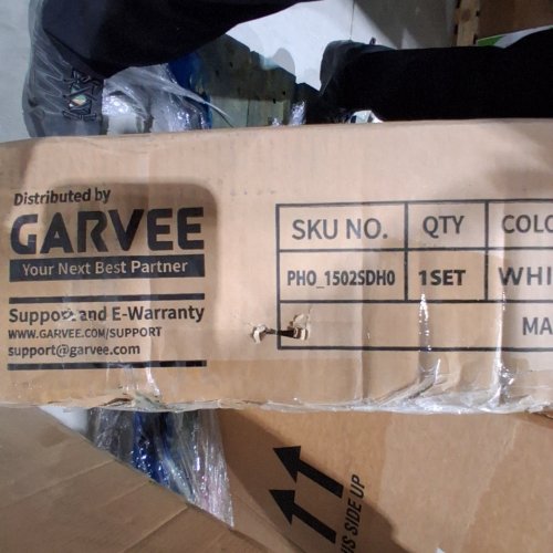 GARVEE BED FRAME WITH TEDDY UPHOLSTERED HEADBOARD - TWIN - WHITE (MODEL: PHO_1502SDH0) image 2
