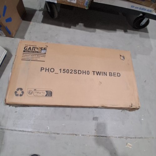 GARVEE BED FRAME WITH TEDDY UPHOLSTERED HEADBOARD - TWIN - WHITE (MODEL: PHO_1502SDH0) image 3