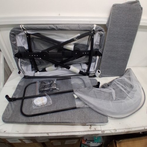 JESTONTEN BEDSIDE BABY BASSINET - 33" X 19" - GREY image 3