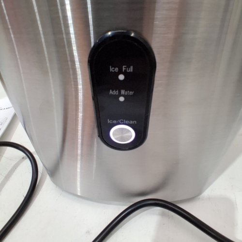 SIMZLIFE COUNTERTOP BULLET ICE MAKER MACHINE WITH HANDLE, BASKET AND SCOOP - STAINLESS STEEL/BLACK (MODEL: IM003-BS1-CAZX) image 2