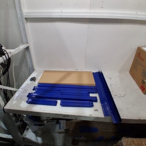 YAHEETECH 5-TIER METAL RACK STORAGE SHELF WITH MDF SHELVES - 27.6" X 11.8" X 59" - BLUE (MODEL: 593524) image 2