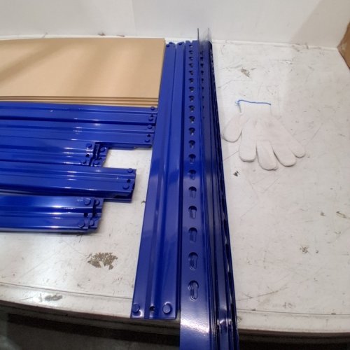 YAHEETECH 5-TIER METAL RACK STORAGE SHELF WITH MDF SHELVES - 27.6" X 11.8" X 59" - BLUE (MODEL: 593524) image 5