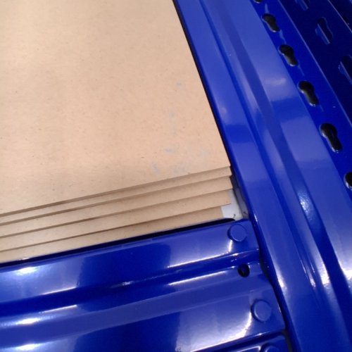 YAHEETECH 5-TIER METAL RACK STORAGE SHELF WITH MDF SHELVES - 27.6" X 11.8" X 59" - BLUE (MODEL: 593524) image 6