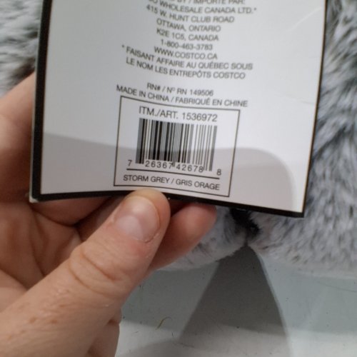 MON CHATEAU FAUX FUR THROW BLANKET - 50" X 70" - STONE GREY (MODEL: 1536972) image 2