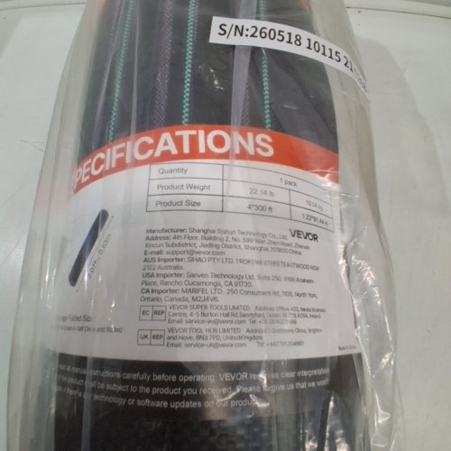 VEVOR PREMIUM WEED BARRIER, HEAVY DUTY FABRIC PLANT BARRIER, 4FT X 300FT - BLACK image 3
