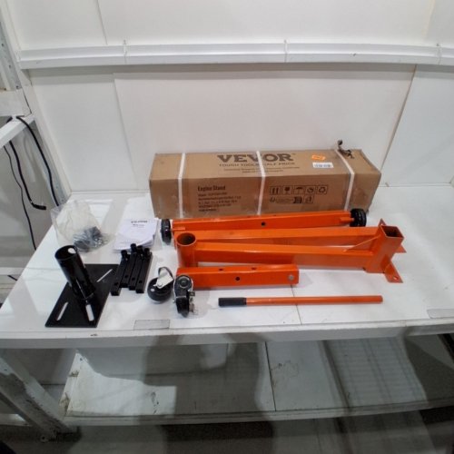 ENGINE STAND 750LB CAP - ROTATING - ON WHEELS - H SHAPE ENGINE BLOCK - ORANGE/BLACK (MODEL:XXJD15001000) image 2