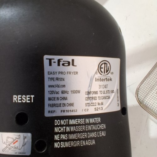 T-FAL EASY PRO DEEP FRYER - 12V - 1500W - BLACK / SILVER (MODEL: FR1014) image 2