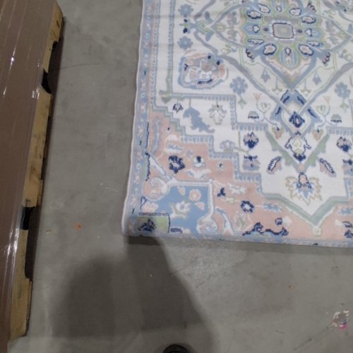 MOHAWK ESSENTIALS PERSIAN WOVEN INDOOR AREA RUG - 4FT X 6FT - BLUE, PINK, GREEN, AND CREAM (MODEL: R1563-984) image 5