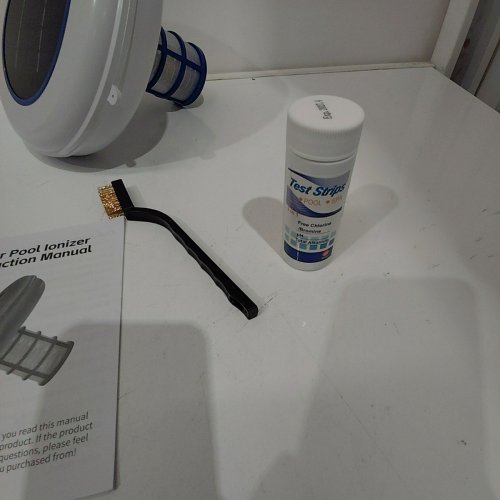SOLAR EFFICIENT WATER PURIFIER POOL IONIZER - 35000 GAL - WHITE / BLUE image 3