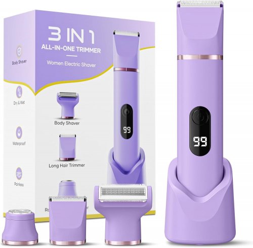 WOMEN'S 3-IN-1 ELECTRIC TRIMMER - PURPLE (MODEL: T1-02) image 2