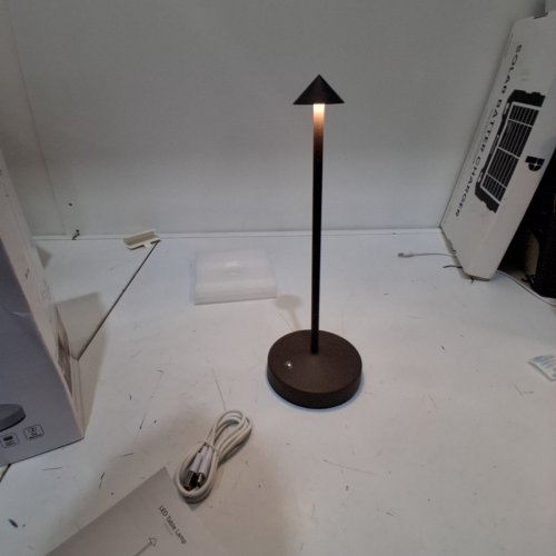 CORDLESS RECHARGEABLE TOUCH LED TABLE LAMP - 3W; 5 V; 11.4" - BROWN image 5