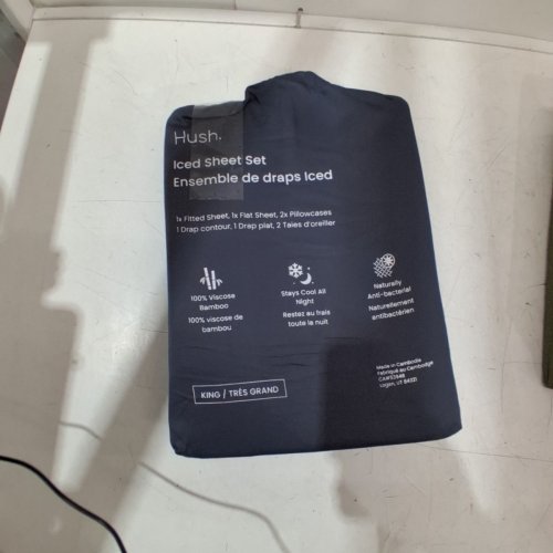 HUSH ICED SHEET AND PILLOWCASE SET - KING SIZE - CHARCOAL image 4