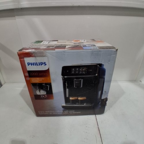 PHILIPS 2200 SERIES FULLY AUTOMATIC ESPRESSO MACHINE CLASSIC MILK FROTHER - BLACK - (MODEL: EP2220/14) image 7