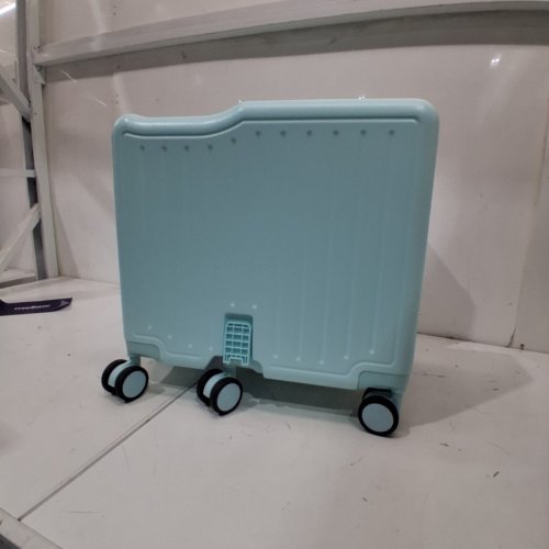 ADVWIN KIDS RIDE ON LUGGAGE WITH PULL ON STRAPSFOOT RESTS CUP HOLDER AND STICKERS - 18" - TURQUOISE (MODEL:890302) image 3