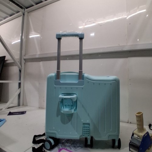 ADVWIN KIDS RIDE ON LUGGAGE WITH PULL ON STRAPSFOOT RESTS CUP HOLDER AND STICKERS - 18" - TURQUOISE (MODEL:890302) image 5