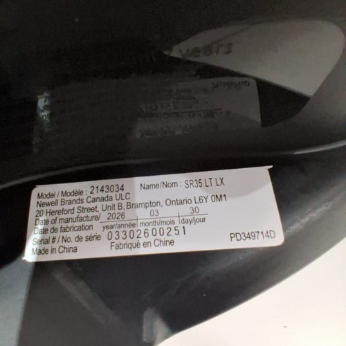 GRACO SNUGRIDE 35 LITE LX INFANT CAR SEAT - 4-35LBS CAPACITY - GOTHAM FASHION BLACK/GREY (MODEL: 2143034) image 2