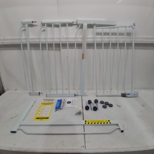 REGALO EASY STEP ADJUSTABLE METAL WALK-THROUGH GATE - 29" - 49" X 30" - WHITE - (MODEL: 1164EWDS) image 2