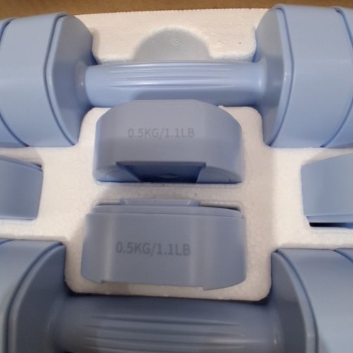 2PK MERACH 4-IN-1 ADJUSTABLE DUMBBELLS - 2KG/4KG/6KG/8KG - BLUE (MODEL: MR-2444L1) image 3