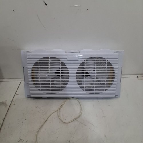 TWIN 2-SPEED WINDOW FAN - 21.5" X 10.25" - WHITE image 5