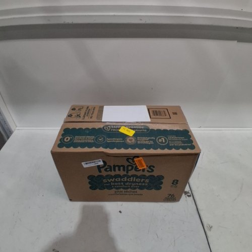 76PK PAMPERS SWADDLERS DISPOSABLE BABY DIAPERS - SIZE 8 - WHITE image 2