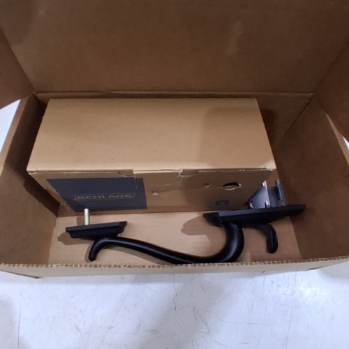 SCHLAGE ADDISON F-SERIES FRONT ENTRY HANDLESET WITH KEYS - ANTIQUE, BLACK image 6