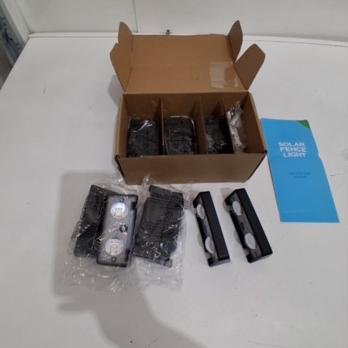 12PK ESUNYD SOLAR FENCE LIGHTS - BLACK image 3