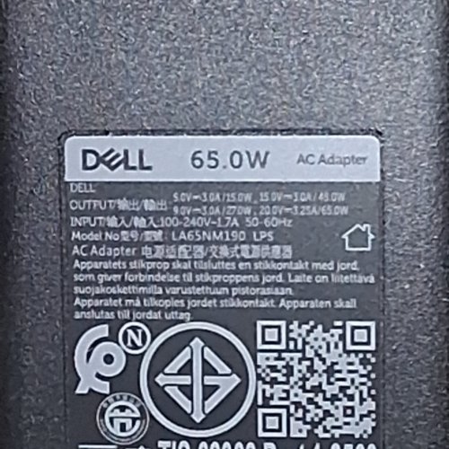 DELL USB-C LAPTOP AC ADAPTER - 65W (MODEL: AC-DL65W-USBC-NEW) image 4