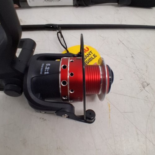 2PC UGLY STIK SPINNING FISHING ROD AND REEL COMBO - 6FT 6" - 5.2:1 GEAR RATIO - RIGHT HAND RETRIEVE - BLACK / RED (MODEL: US50SP35) image 5
