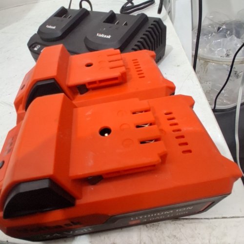 3PC VOLTASK LITHIUM-ION BATTERY WITH DUAL QUICK CHARGE BASE - REPLACEMENT FOR CORDLESS SNOW SHOVEL & CORDLESS SNOW BLOWER - 24V EACH - 4.0AH EACH - ORANGE/BLACK (MODEL: B-20-4/BC2622S) image 4