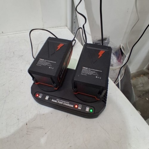 3PC VOLTASK LITHIUM-ION BATTERY WITH DUAL QUICK CHARGE BASE - REPLACEMENT FOR CORDLESS SNOW SHOVEL & CORDLESS SNOW BLOWER - 24V EACH - 4.0AH EACH - ORANGE/BLACK (MODEL: B-20-4/BC2622S) image 5