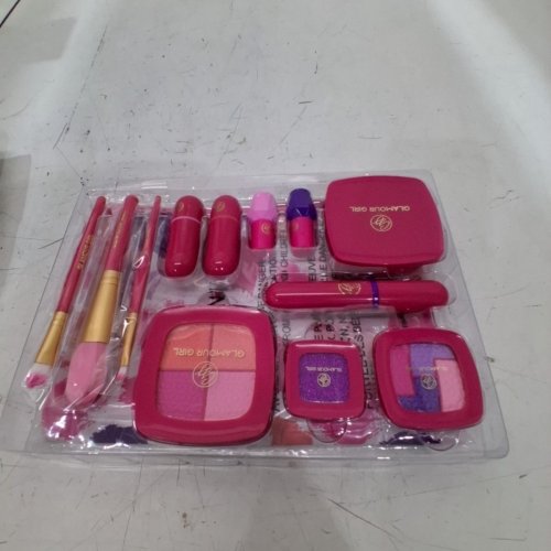 14PC GIRLS PRETEND MAKEUP SET WITH BRUSHES AND TRAVEL BAG (STYLE: GLAMOUR GIRL COLLECTION) image 3