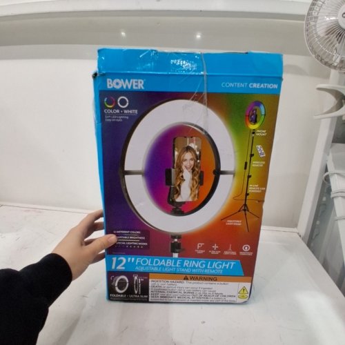 BOWER FOLDABLE CONTENT CREATION RING LIGHT - 12" (12 COLOURS) 7 LIGHTING MODES (MODEL: WSC-RGBI2SLIM) image 5