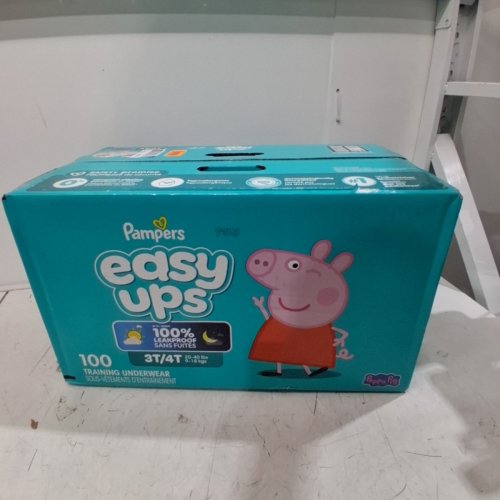 100PK PAMPERS EASY UPS DISPOSABLE ABSORBANT TRAINING UNDERWEAR - SIZE 3T-4T (30-40LBS) - PEPPA PIG image 2