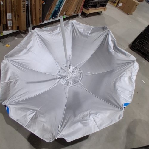 PATIOJOY BEACH UMBRELLA - 7FT - WHITE / BLUE image 4